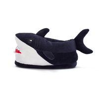 Chausson en peluche requin drôle Chausson en coton requin dessin animé Chausson hiver intérieur chaussures chaudes Chausson en peluche