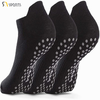 Chaussettes de yoga en coton et élasthanne tricotées, écologiques, respirantes et absorbantes, antidérapantes pour le corps, par un fabricant professionnel