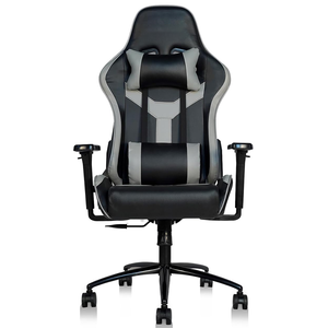 Chaise de jeu ergonomique en cuir vegan de qualité supérieure avec fonction bascule, pivotement 4D, rembourrage professionnel et base métallique - Product Image 1