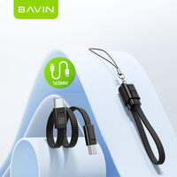 BAVIN excelente CB396 Nylon trenzado PD 60W carga rápida tipo C a tipo C teléfono móvil cordón Cable Usb