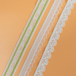 Cinta de cinta de encaje blanco hermosa de alta calidad, adorno de encaje de nailon ancho personalizado, bandas elásticas Dentelle Pizzi Dantel - Product Image 5