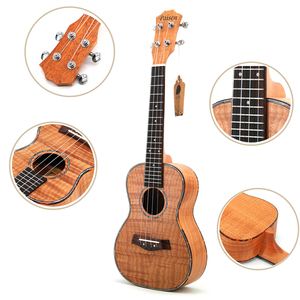 Paisen Hawaii 23 pulgadas instrumento Musical pequeña guitarra cuerpo sólido concierto comprar Ukulele de una sola pieza - Product Image 5