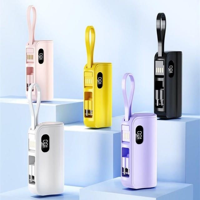 Hot Sales Mini Portable Power Bank 3300mAh Fast Charging LED Display Type-C & Apple Interfaces
