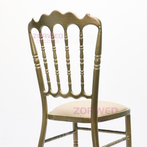 Chaise de banquet moderne en métal chromé pour usine, tables d'extérieur pour enfants et chaises Napoléon blanches pour événements - Product Image 5