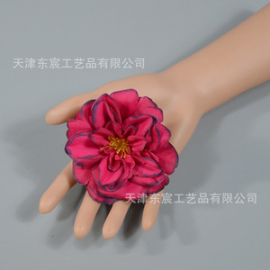 Cabezas de Rosa de Seda Dongchen Crafts, Color Blanco Lechoso, Verde Claro, Rosa Claro, Morado Claro, Rojo Brillante, Decoración para Bodas, Accesorios de Fotografía - Product Image 2