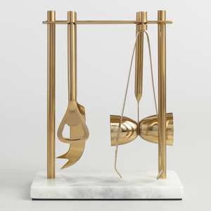 Herramienta de barra de acero inoxidable de diseño caliente Artículos Abrebotellas barra cuchillo clavija medida con soporte base de mármol y asas hechas a mano - Product Image 5