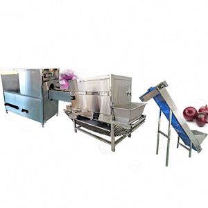 Grande machine à éplucher les oignons avec coupe carrée et en tranches Nouveau avec moteur central et composants PLC pour les oignons de la ligne racinaire - Product Image 6