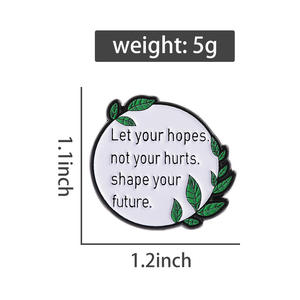 Pin de Esmalte con la Frase 'Choose Hope Not <span class=keywords><strong>Fear</strong></span>', Broche con Palabras Motivadoras, Insignia de Solapa, Joyería, Regalo para Amigos, Estilo Diario, Antiguo y Moderno - Product Image 6