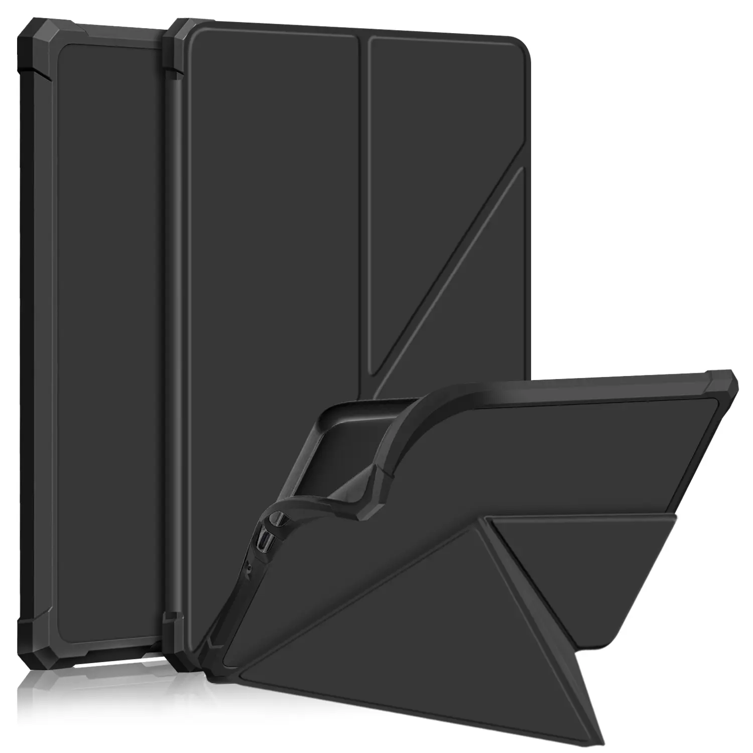 Elegante dobrável portátil cor sólida capa protetora transformadores para Kindle paperwhite 2021 6.8 polegadas e-reader