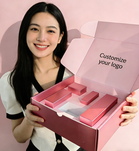 กล่องพัสดุไปรษณีย์ลูกฟูกพิมพ์โลโก้สีทอง กล่องกระดาษแข็งสำหรับบรรจุภัณฑ์เครื่องสำอาง PEPTIDE DEEP MOISTURIZER - Product Image 1