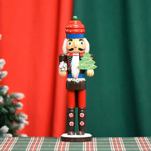 SW-860 tradizionale decorazione della festa di Natale 38cm <span class=keywords><strong>legno</strong></span> dipinto di <span class=keywords><strong>legno</strong></span> schiaccianoci soldati - Product Image 2