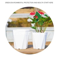 Jardinières décoratives en plastique, pots de fleurs, grands pots émaillés d'extérieur, pas chers, grande taille, utilisables avec des fleurs/plantes vertes, forme ronde