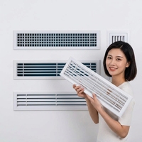 Diffuseur d'air linéaire en aluminium à montage encastré, grille de plafond sans cadre dissimulée pour plaque de plâtre