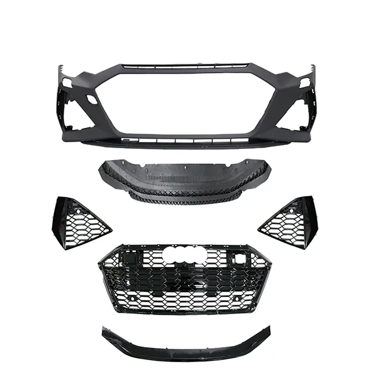 Kit de carrocería para Audi A6 C8, actualización a modelo RS6, parachoques delantero completo, rejilla de panal, Material PP 2019 2020