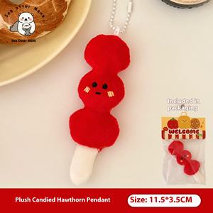 Colgante creativo de muñeco de peluche de comida de dibujos animados, llavero de <span class=keywords><strong>oso</strong></span> supersuave para niñas, mochila que combina con todo, malla decorativa para muñecas pequeñas - Product Image 6