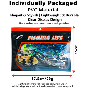 Señuelo de Pesca Trolling Flash Streamer Rig de 17.5cm con Falda de Mylar para Salmón, Atún, Lubina, Pesca en Agua Dulce y Salada - Product Image 5