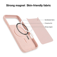 Coque de téléphone antichoc magnétique intégrale en paille de blé biodégradable de qualité supérieure pour iPhone 17 Pro Max Air