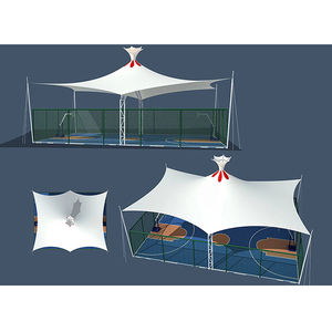 Nuevo Modelo de Estructura de Membrana Arquitectónica, Material para Techos de Estadios, Toldo de PVDF para Canchas de Tenis y Baloncesto al Aire Libre - Product Image 4
