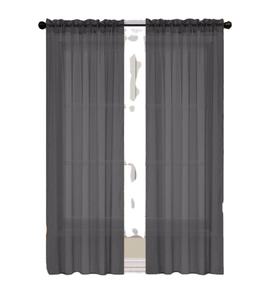 Venta al por mayor cortina de ventana transparente sólida 1 pieza para sala de estar para producto de <span class=keywords><strong>Amazon</strong></span> - Product Image 1