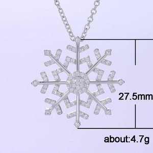 Collar con colgante de copo de nieve para mujer, joyería sencilla y moderna, regalo para uso diario - Product Image 6