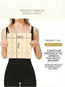 Suministros de compresión postquirúrgicos para BBL: Almohadillas y láminas para tabla abdominal, espuma lipo para abdominoplastia, tabla abdominal linfática acolchada. - Product Image 6