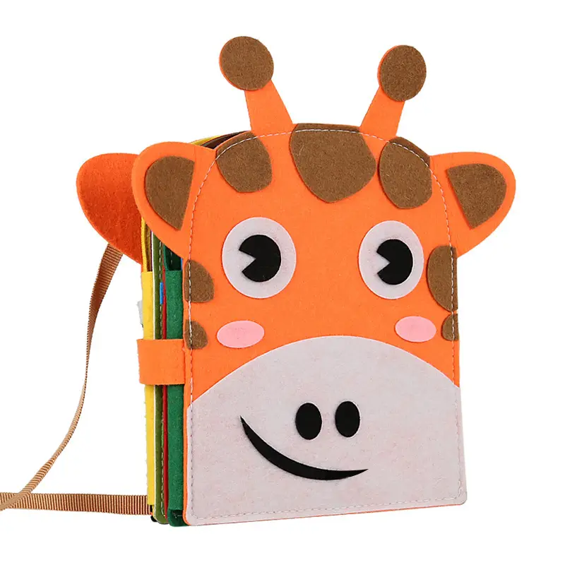 Hoye crafts la più recente borsa da viaggio borsa giocattolo giraffa design Montessori giocattolo sensoriale borsa da tavola occupata in feltro prescolare