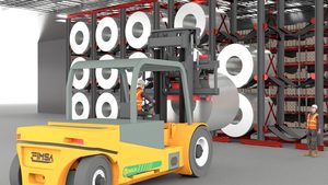 Prix de vente du fabricant Chariot élévateur électrique 24 tonnes de transport lourd avec pneu de chariot élévateur solide à vendre Garantie 1 an Fabriqué en Italie - Product Image 3