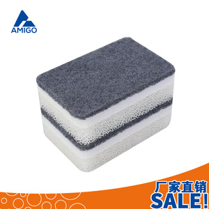 Éponge filtrante 3-en-1 Amigo, tampon de nettoyage rectangulaire pour cuisine, torchon, éponge à vaisselle, tampon dégraissant - Product Image 5