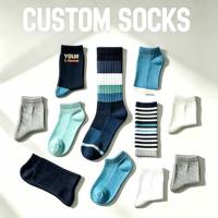 Chaussettes personnalisées avec logo, échantillon de conception gratuit, chaussettes en coton côtelé vierges en gros, chaussettes promotionnelles pour cadeaux d'entreprise