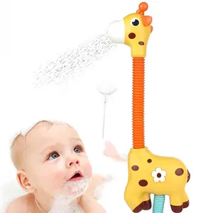 Giraffe toy bath shower electric baby bathtub water sprinkler toys for toddlers kids bathroom bathing time with adjustable hose