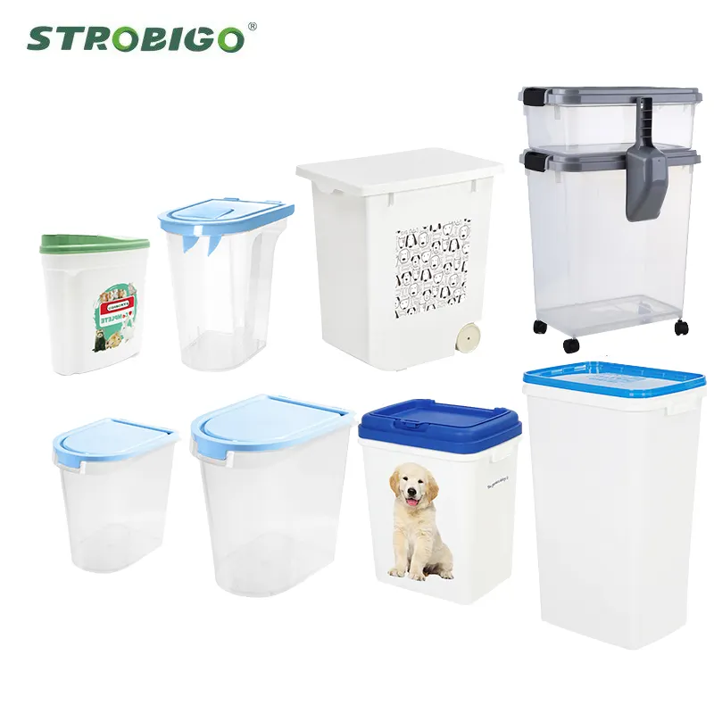 STROBIGO Pet Cat Dog Food Storage Container Dog Food Storage Bin