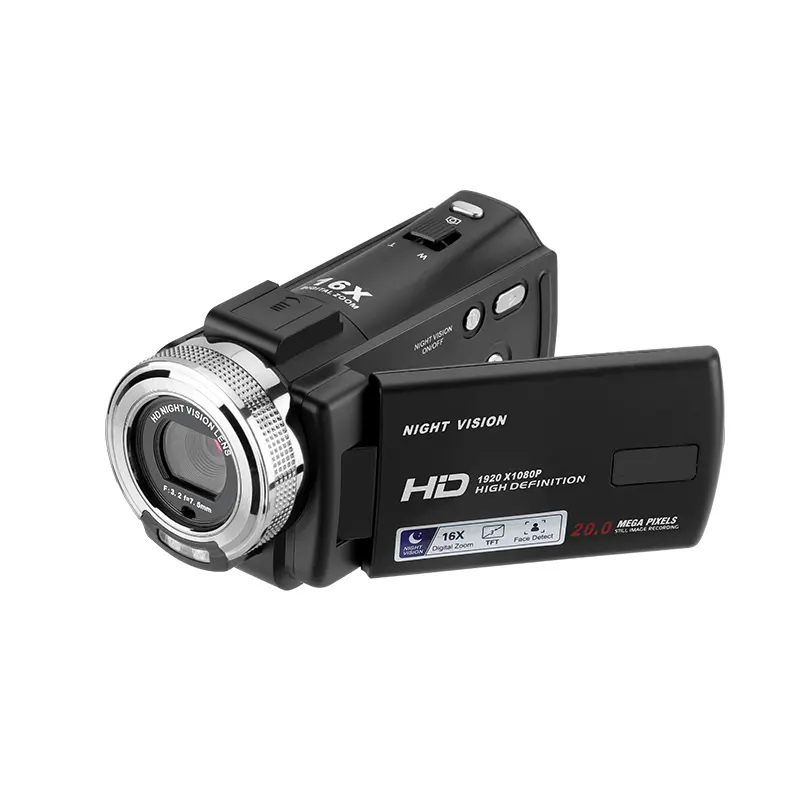 F2 IR Red Ban Đêm Shot Kỹ Thuật Số Video Camera Máy Quay Phim 3 "Màn Hình 20Mp Độ Phân Giải Và 18X Zoom