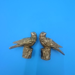 Bird-shaped Curtain <b>Rod</b> Finials Gold <b>Plastic</b> Antique Design Decorative Accessories for Curtains - Product Image 3