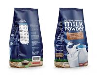 Sachet à fond plat personnalisé pour lait en poudre, fabriqué en Chine, en PET et aluminium (PE-Alu-PE)