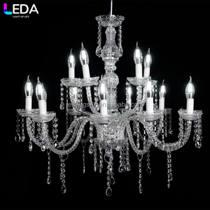 LEDA Party Event Transparent <b>Ceiling</b> <b>Decor</b> 15-Light Transparent Pendant Lamp White Acrylic Pendant Light for <b>Wedding</b> - Product Image 4