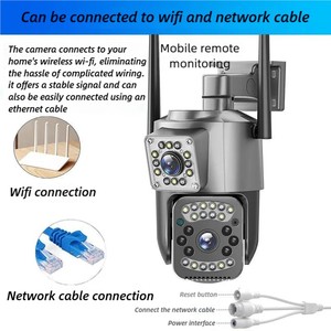 PoE không dây <span class=keywords><strong>Wifi</strong></span> 4G độ nét cao màn hình kép <span class=keywords><strong>Camera</strong></span> quan sát ban đêm CMOS điều khiển từ xa thông qua ứng dụng Android iOS cho ngoài trời - Product Image 2