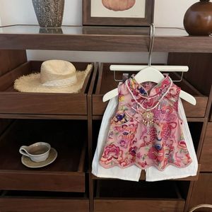 Tongxingyuan Chinese Style Cheongsam Vest For Baby Girls Pink Koi Pattern Cotton Thin Summer Outfit - Product Image 2