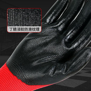 ถุงมือทำงานไนลอนเคลือบไนไตรล์ 13Ga แบบเต็มฝ่ามือ ลายไมโครไดมอนด์ กันลื่น สำหรับงานทั่วไป - Product Image 1