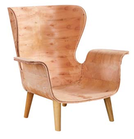 Fauteuil en bois moulé pour salon, hall d'hôtel et zone de réception