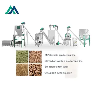 Macreat 200-500 kg Komplettes Düngemittel pellet Kleines Hühner futter granulat Tierfutter Pellet herstellungs maschine Produktions linie