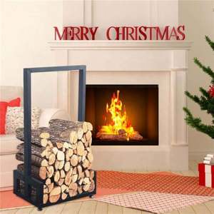 Support de rangement pour bûches en fer robuste de 4 pieds pour l'intérieur et l'extérieur - Product Image 5