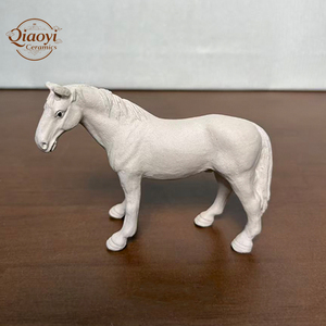 Yi Xing fait à la main en céramique Style rétro cheval blanc artificiel déco Style jardin bonsaï décoration <span class=keywords><strong>extérieur</strong></span> artisanat exquis - Product Image 1
