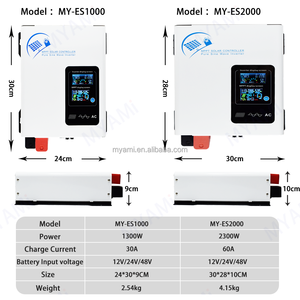 Sistema Solar Inteligente MYAMi de 2300W con Doble Pantalla, Híbrido a la Red, MPPT 60A, Precio de Fábrica, con Ventilador - Product Image 3