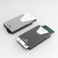Portefeuille fin, porte-cartes de visite personnalisé, porte-cartes en métal aluminium, porte-cartes pop-up, cadeaux RFID, porte-cartes de visite en métal