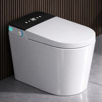WC intelligent moderne avec bidet intégré, auto-nettoyant, sans réservoir, chauffage instantané du siège, monobloc, pour salle de bain d'hôtel de luxe
