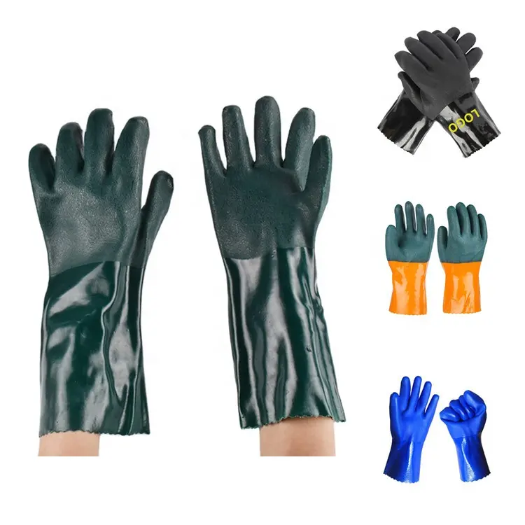 Hot Selling Long Sleeve Pvc Chemical Resistant Luvas De Segurança De Trabalho De Proteção