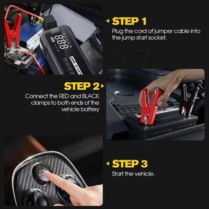 Démarreur <span class=keywords><strong>de</strong></span> Voiture 4000A Direct Usine avec Compresseur d'Air 150 PSI, Booster <span class=keywords><strong>de</strong></span> Batterie Portable pour SUV et Moto 12V - Product Image 3