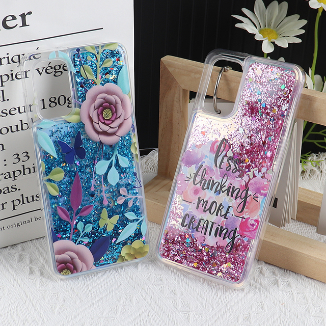 New Arrival Beautiful Clear Shiny Glitter Liquid Quicksand Phone Case for Iphone X 11 12 13 14 Pro Max for Samsung