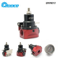 Régulateur de pression de carburant ADDCO EPMAN avec manomètre, ligne d'alimentation AN10 et ligne de retour AN6 et bouchon d'extrémité AN10 EPFPR717