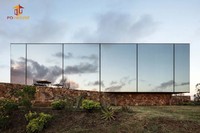 Structure en acier, Villa moderne, Mini-cabane 'Forest Sky Mirror', Appartement familial mobile d'extérieur, Mini-maison conteneur, Resort safari